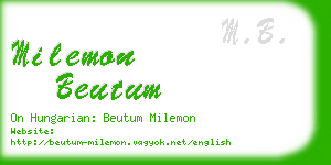 milemon beutum business card